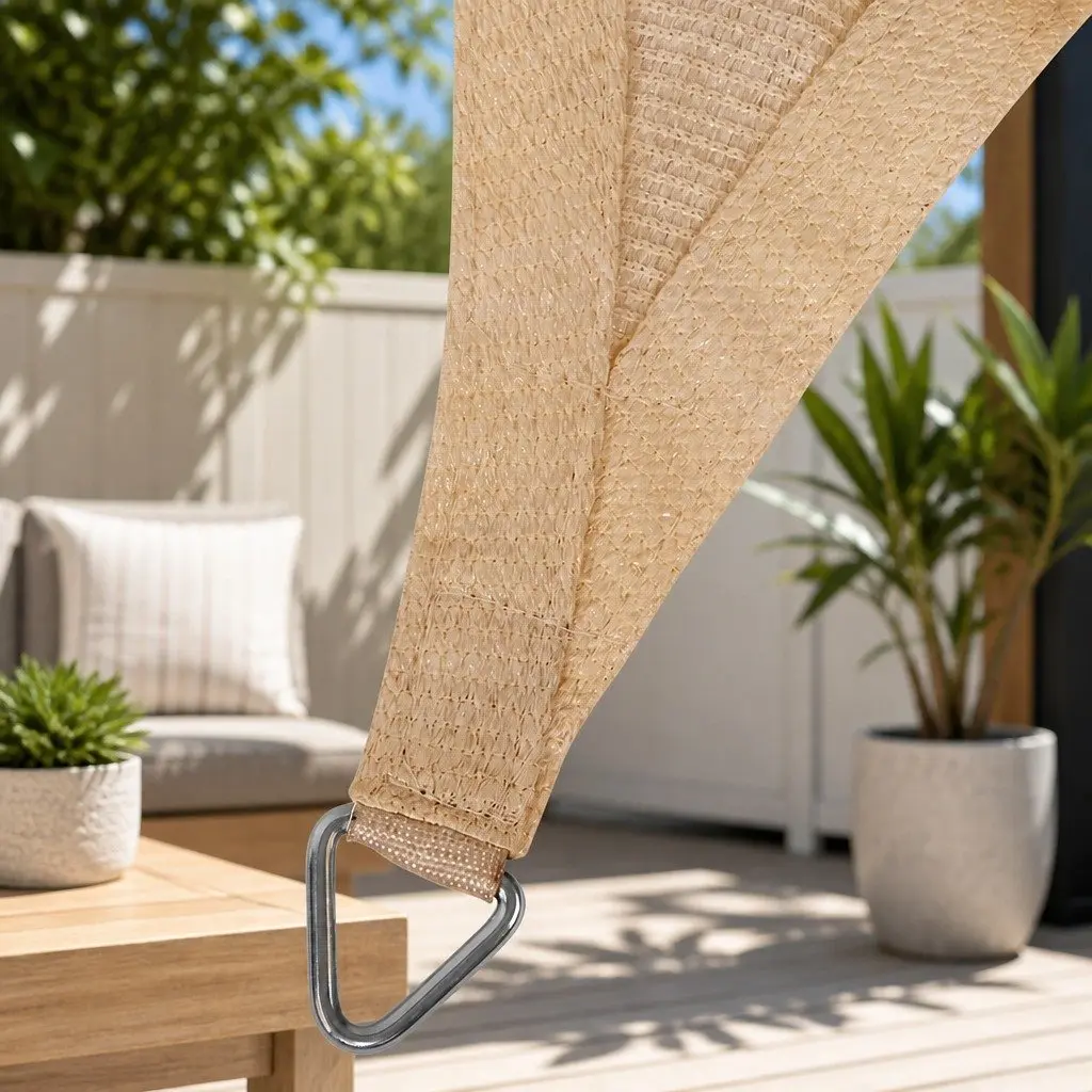 Shade Sail Waterproof Rectangle 3x4m Sand