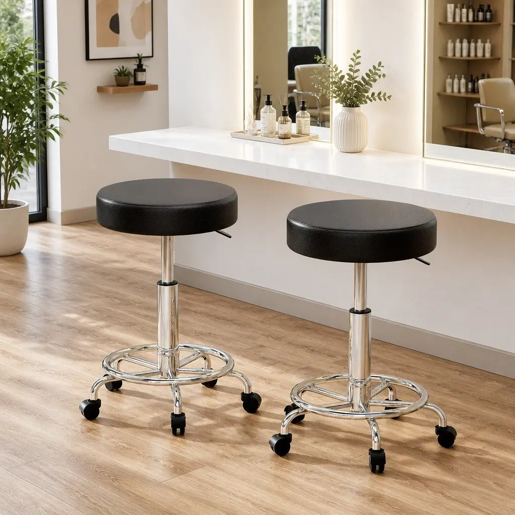 Salon Stools with Swivel Functionality