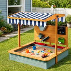 Functional Kids Sandbox With Canopy for Everyday Play