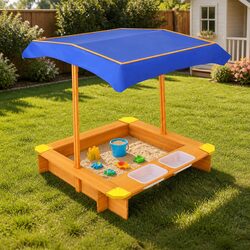 Versatile Kids Sandbox with Canopy for Outdoor Activities 103cm