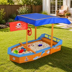 Perfect Kids Boat Sandbox for Backyard Fun