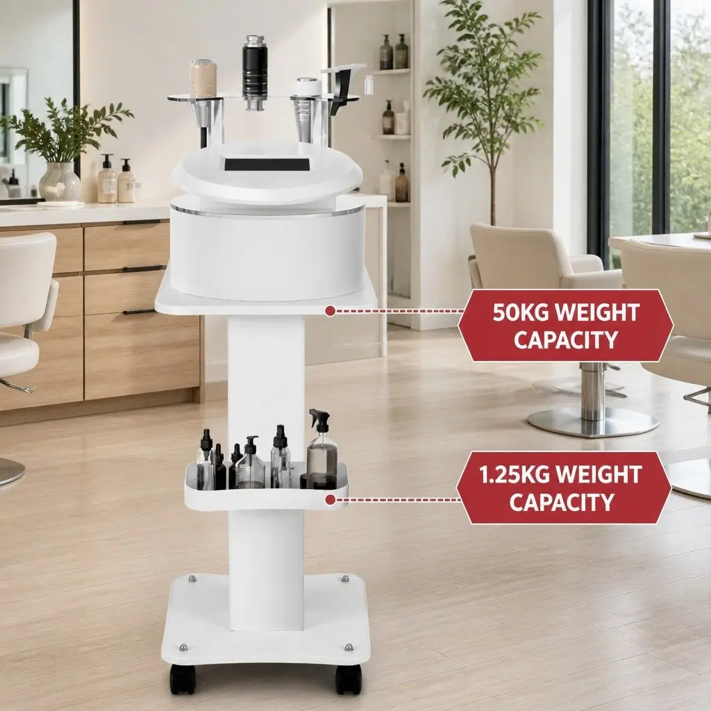Salon Trolley Cart Rolling Storage Tray Hairdressing Beauty Equipment Stand