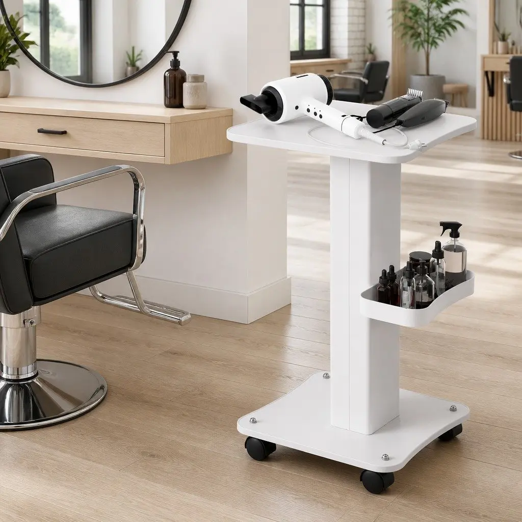 Salon Trolley Cart Rolling Storage Tray Hairdressing Beauty Equipment Stand