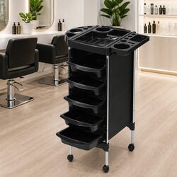 Salon Trolley Cart 6 Tier Rolling Storage Hairdressing Beauty Spa Styling Tray