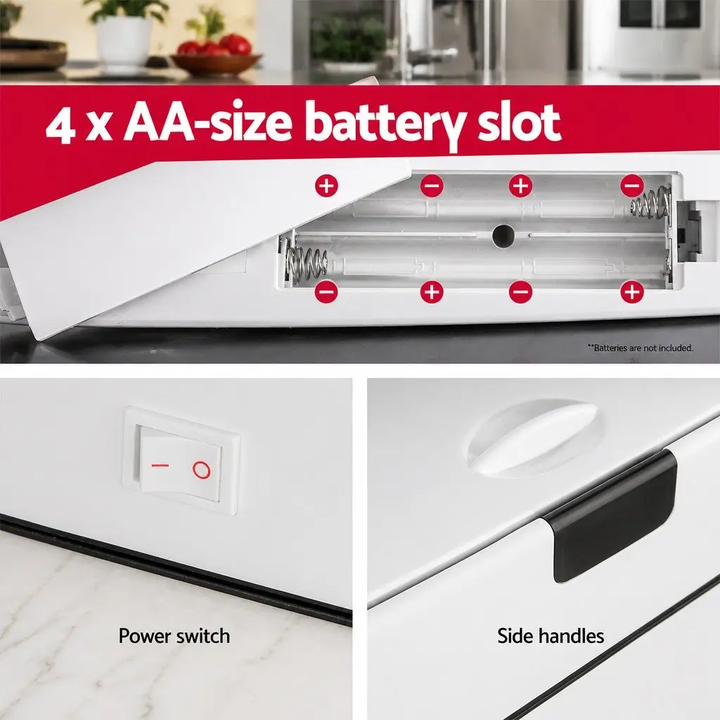 Automatic Bin Motion Sensor 45L Steel White Hands-Free Kitchen Waste Disposal