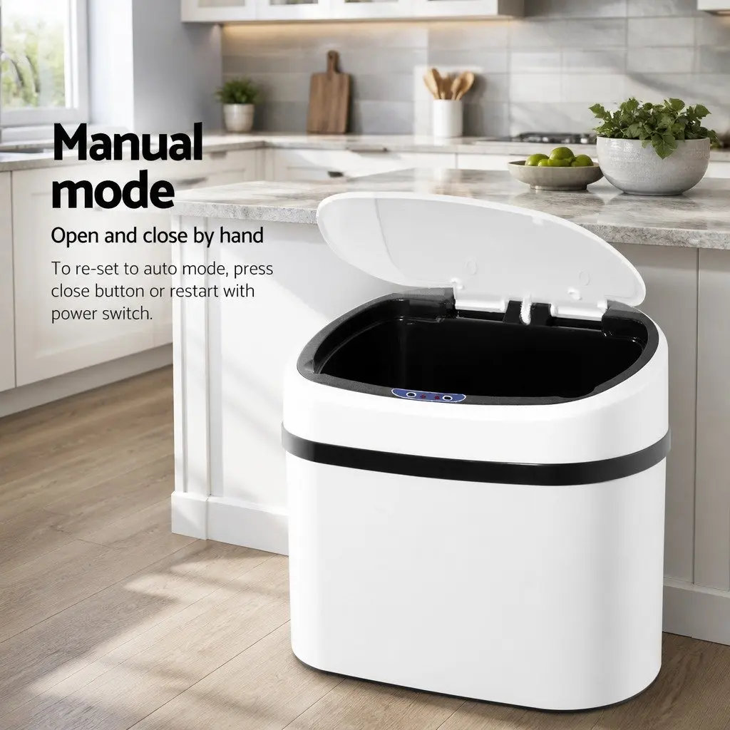 Automatic Bin White Steel 68L Kitchen Hands-Free Motion Sensor
