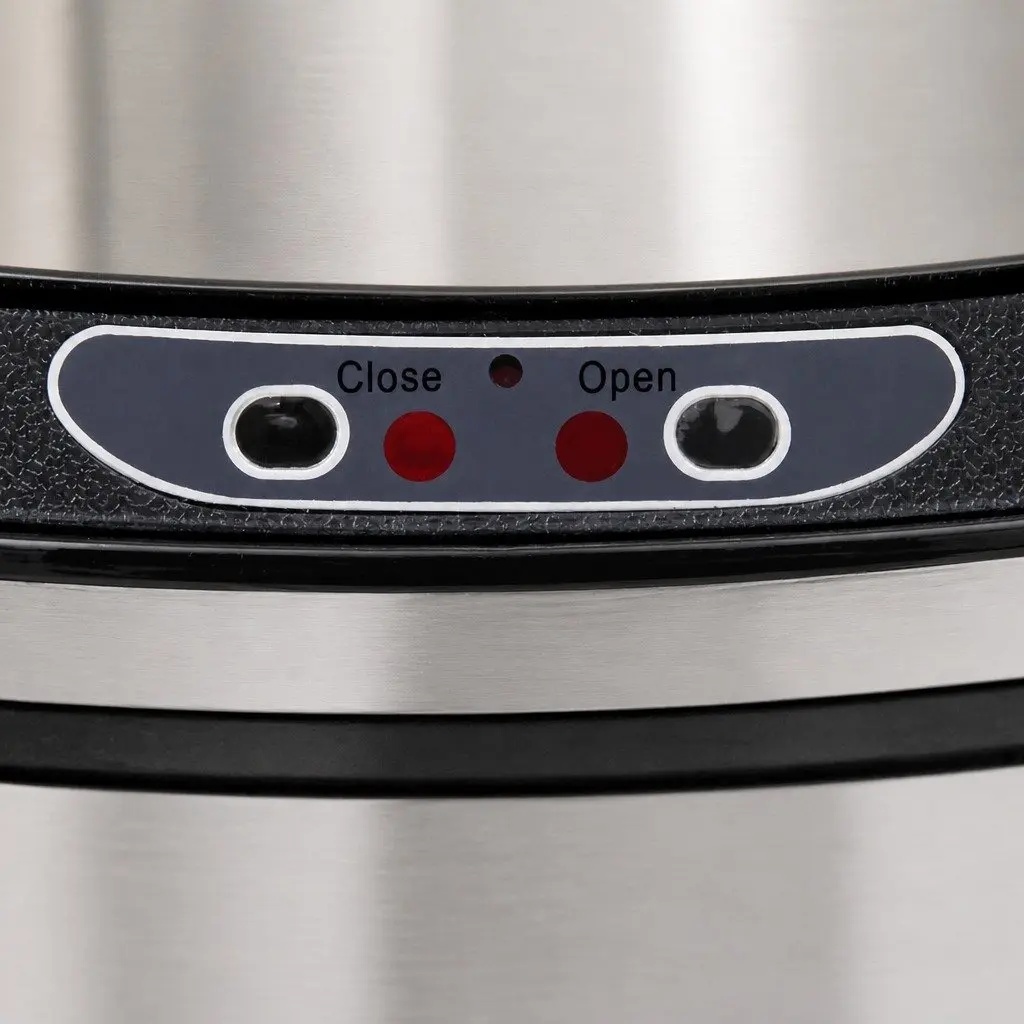 Automatic Motion Sensor Rubbish Bin Stainless Steel 68L Silver Trash Can
