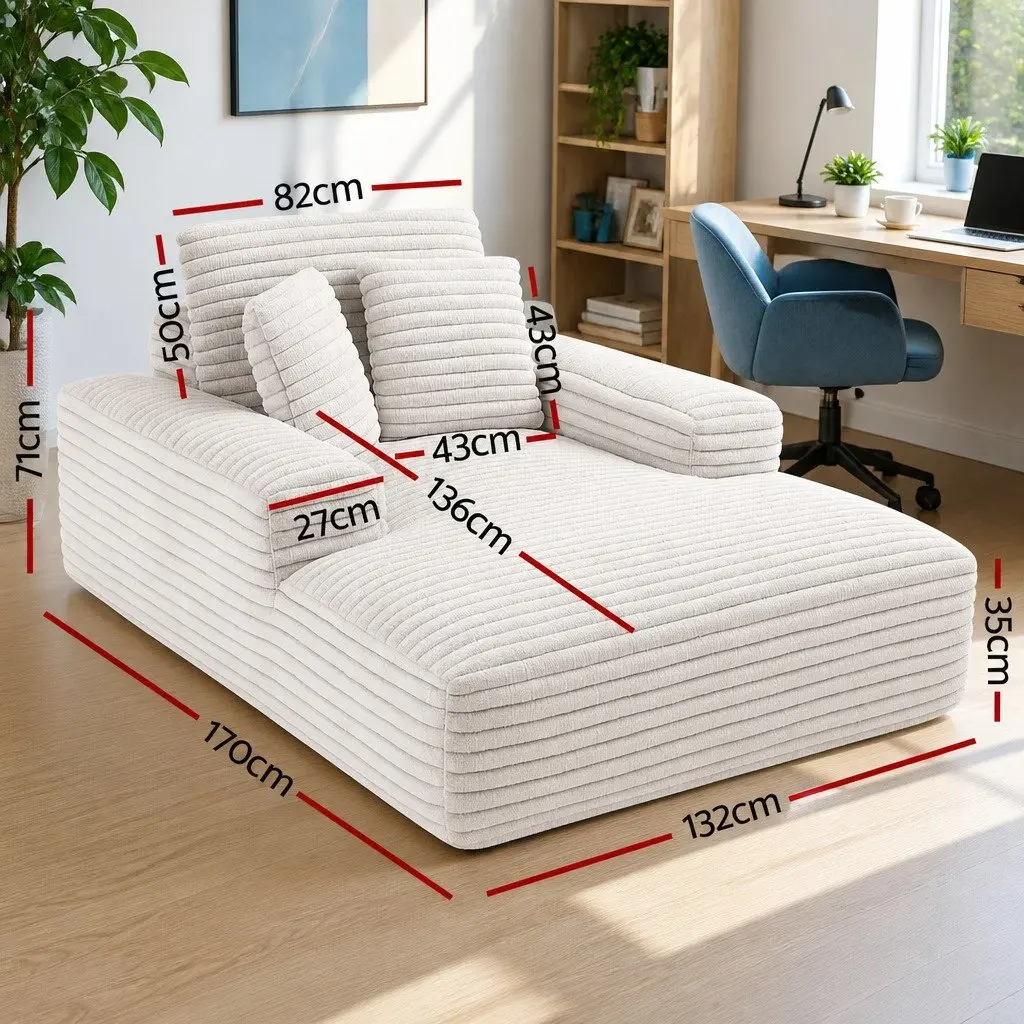 Sofa Bed Faux Fur Fabric Beige High-Density Foam Pocket Spring Construction