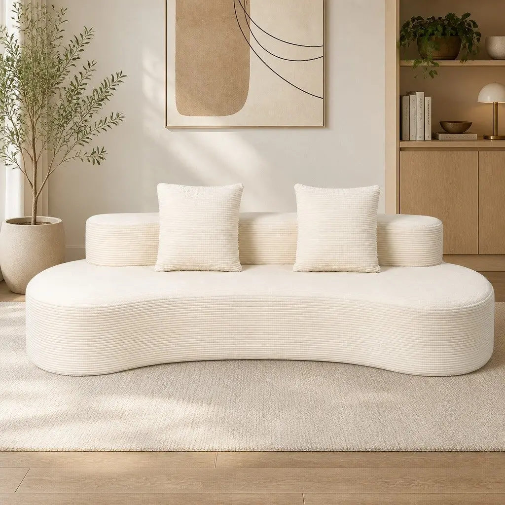228cm Modular Sofa Bed Sectional Boneless Couch 4 Seater Living Room Furniture