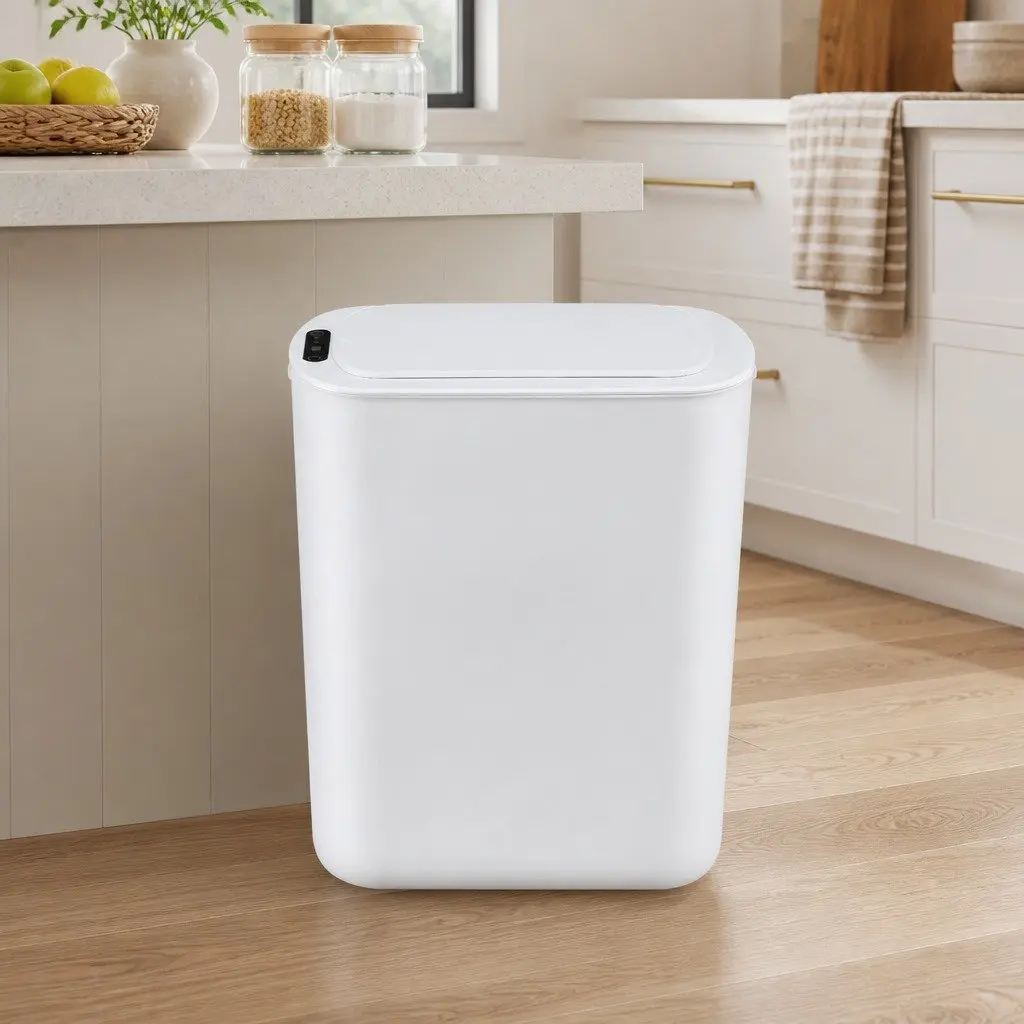 Automatic Trash Bin Motion Sensor 21L Slim White PP ABS