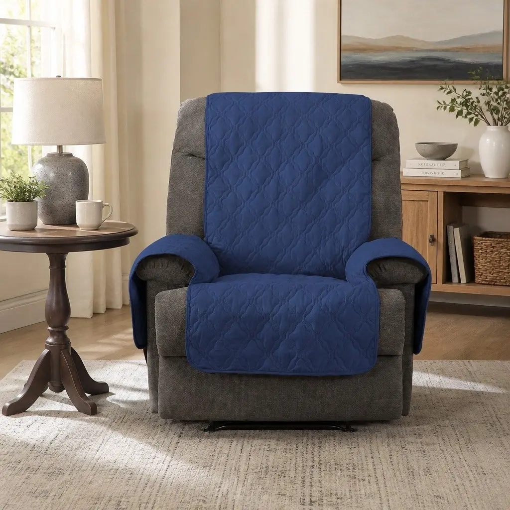 Recliner Sofa Slipcover Protector Medium Machine Washable Non-Slip Waterproof