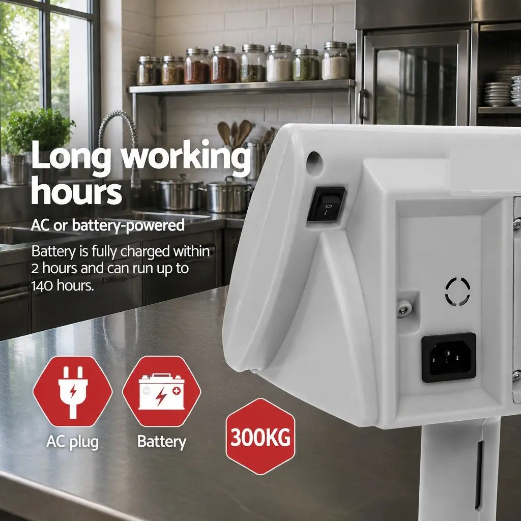 Digital Platform Scale Stainless Steel 50 x 40cm 300KG Black