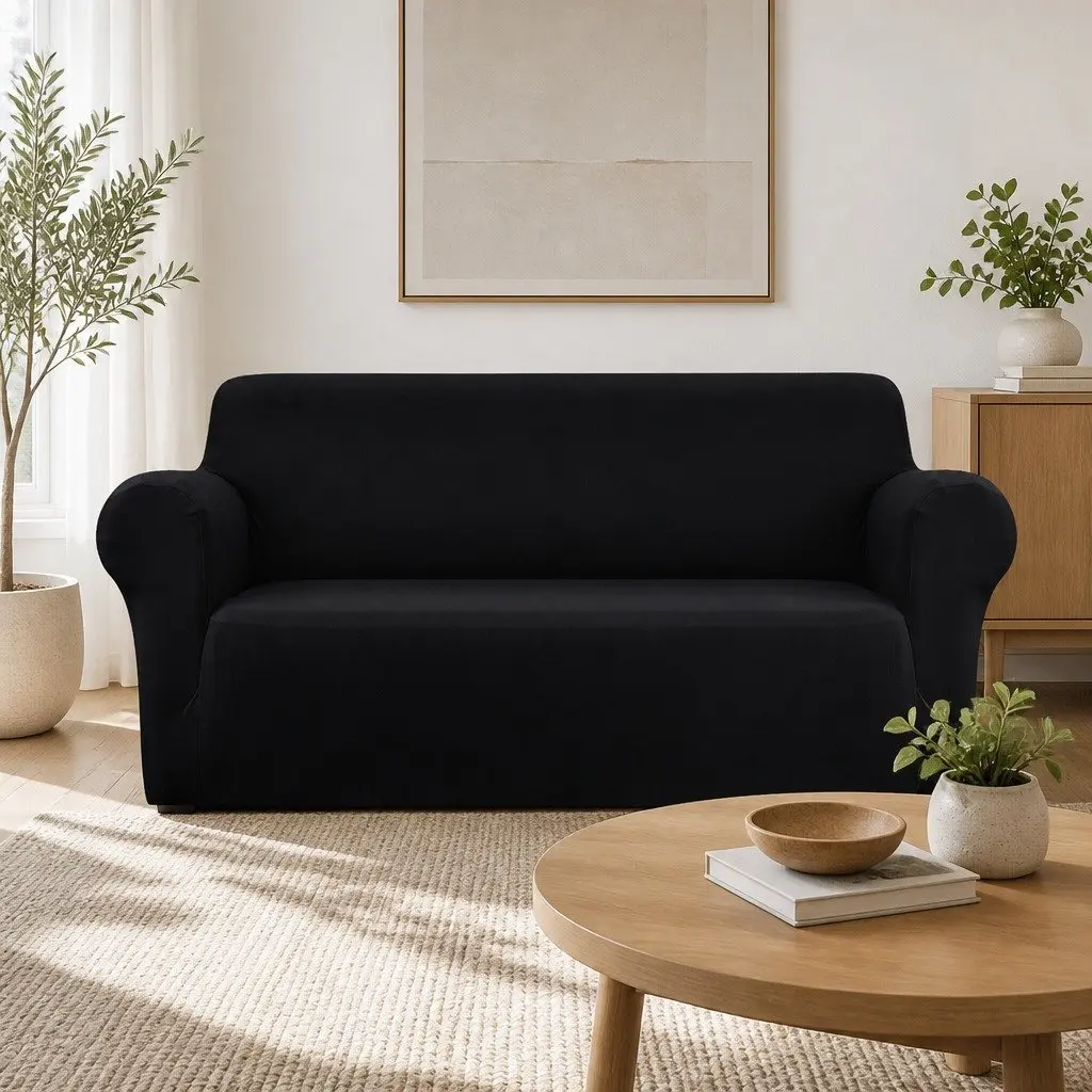 Black Sofa Cover for Various Home Settings