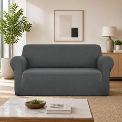 Practical Grey Sofa Cover for 3-Seater Couches