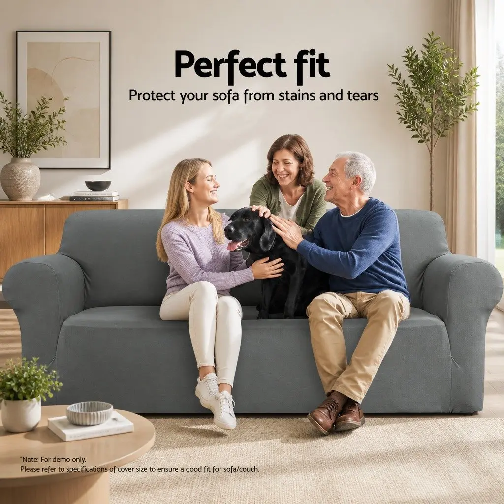 Grey Sofa Cover for 3-Seater Couches