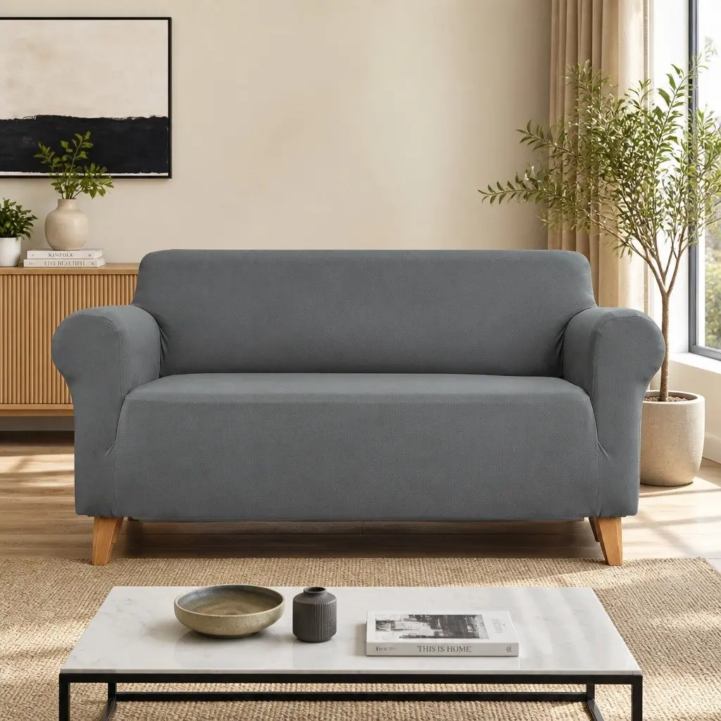 Grey Sofa Cover for 3-Seater Couches