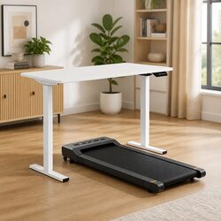 Electric Standing Desk Treadmill Combo 140cm Motorised Walking Pad Home Office