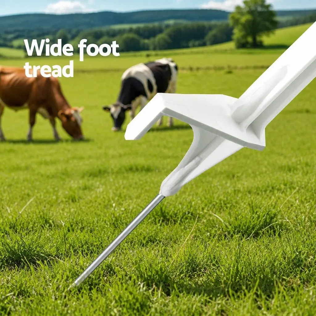 Electric Fence Posts Poly 106.5cm White 20 Piece Temporary Fencing
