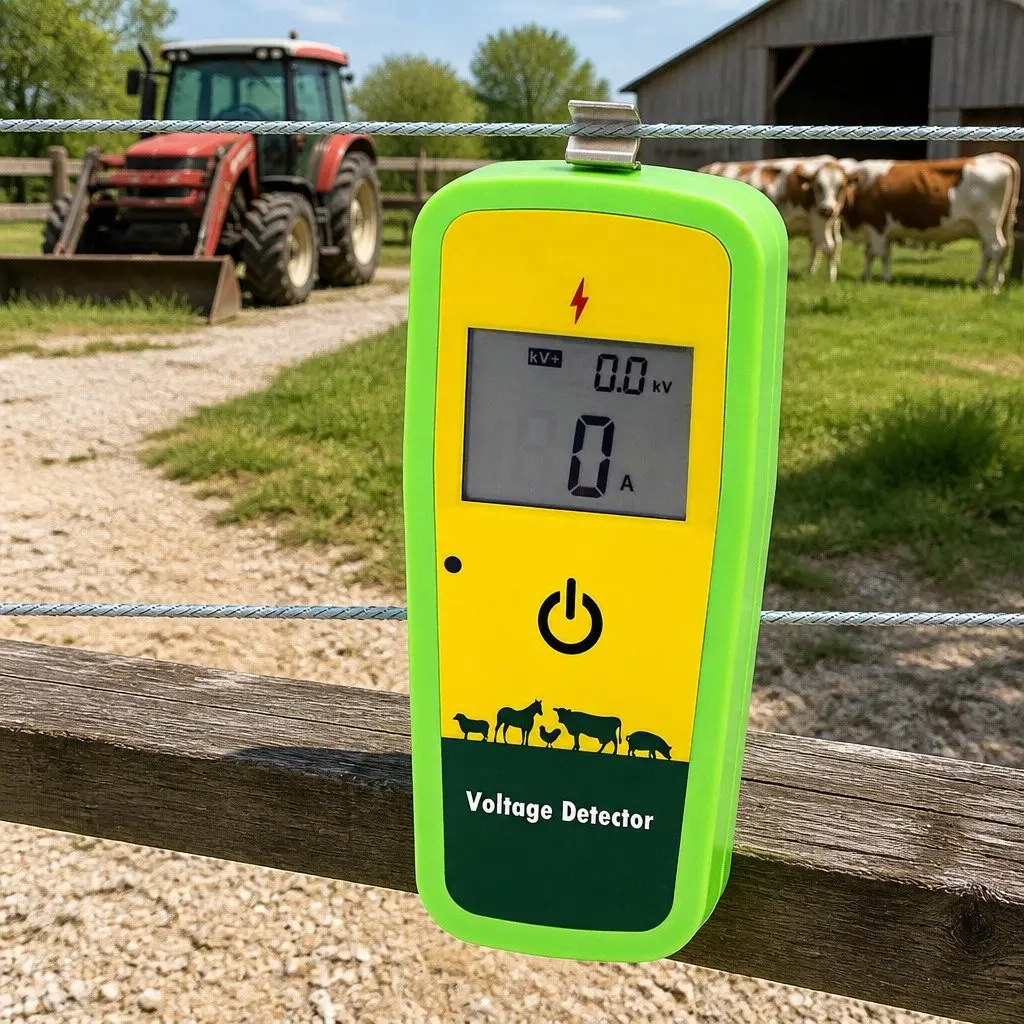 Digital Electric Fence Tester ABS Plastic Green