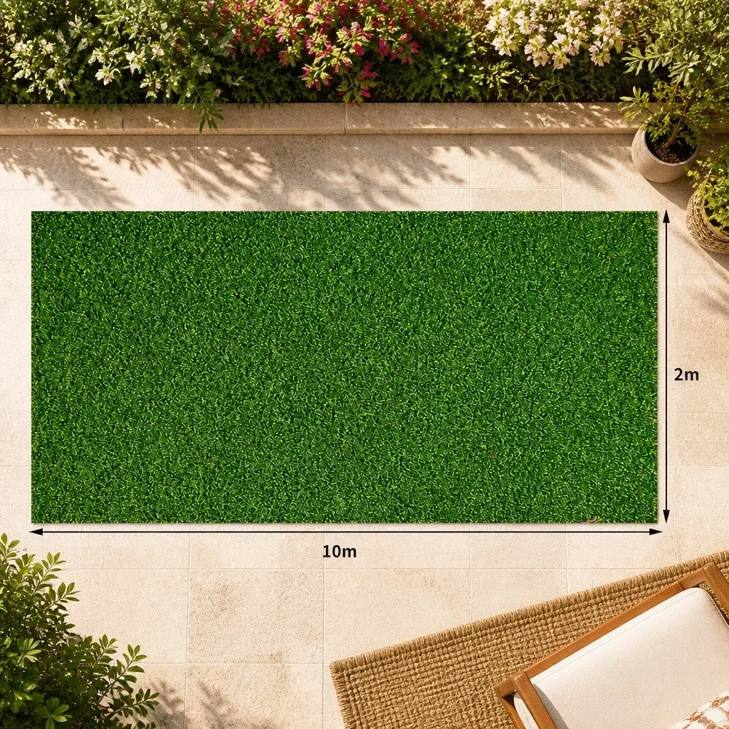 Synthetic Turf 40MM Natural Look UV Stabilised 2x10m Indoor Outdoor Garden Lawn