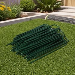 Practical U-Shape Turf Pins for Secure Grass Installation – 100PCS