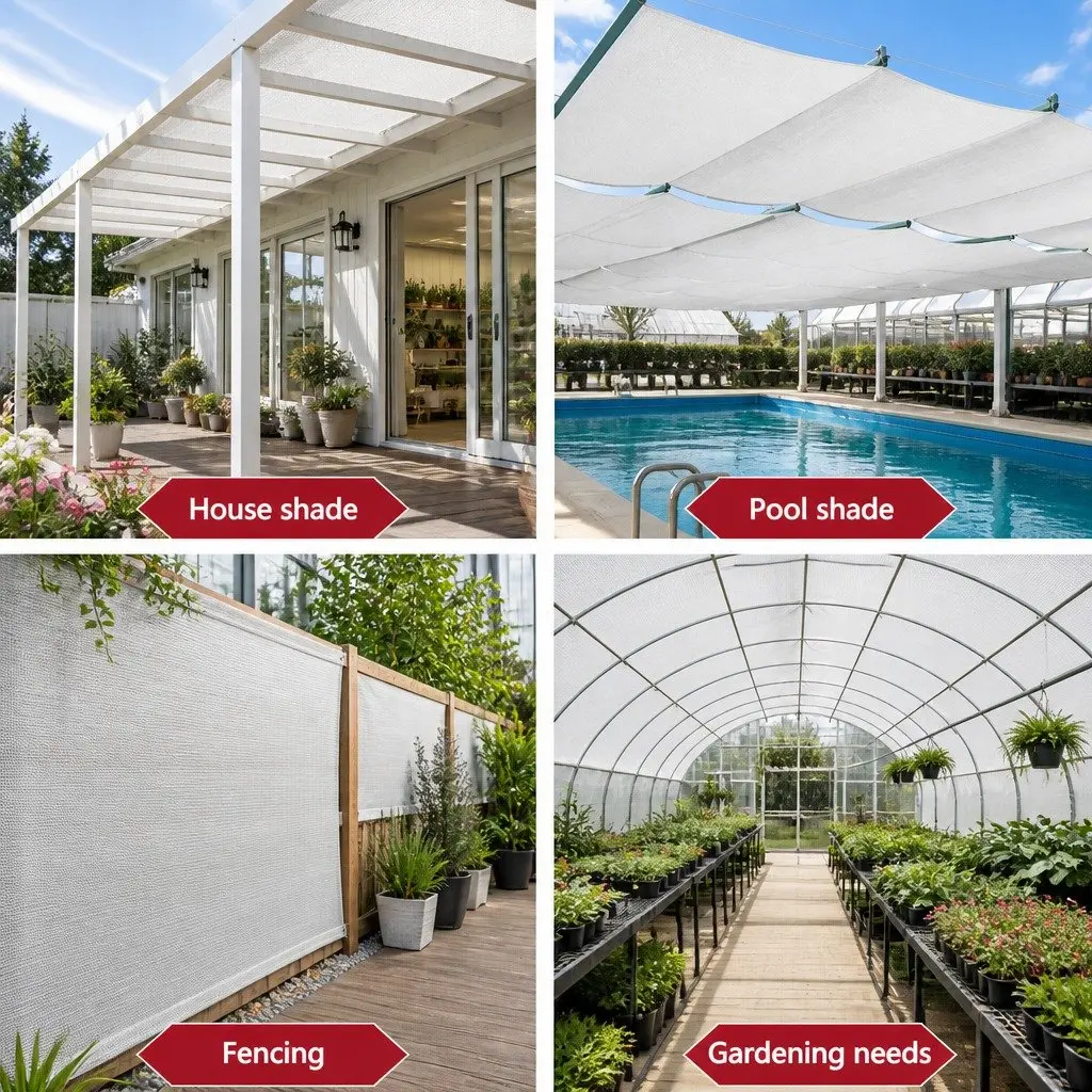 Shade Cloth Heavy Duty UV-Stabilised 1.83m x 10m White Mono-Tape Knitted Fabric