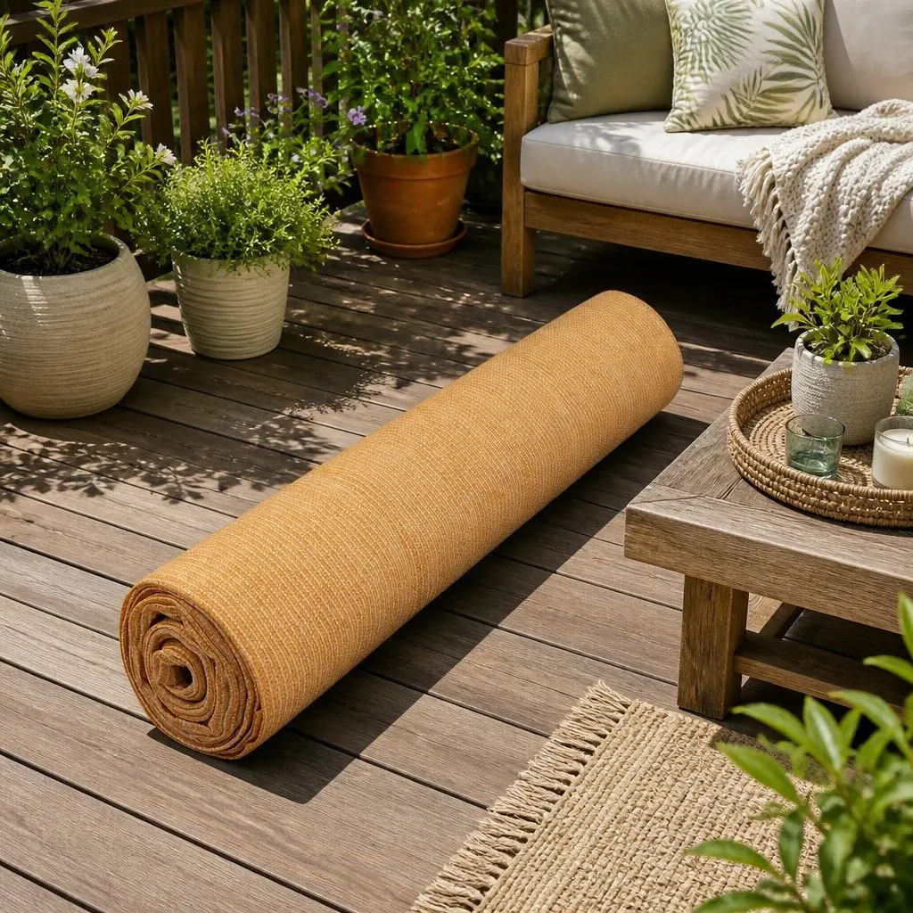 Shade Cloth Mono-tape Knitted Fabric 1.83m x 10m Beige Heavy Duty UV Stabilized 90% Shade Block for Garden Outdoor Use
