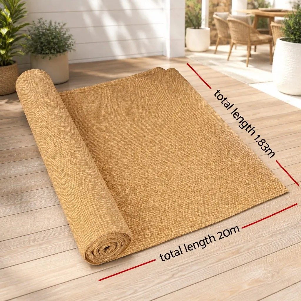 Shade Cloth Roll UV-Stabilised HPDE Mono-Tape 1.83m x 20m Beige