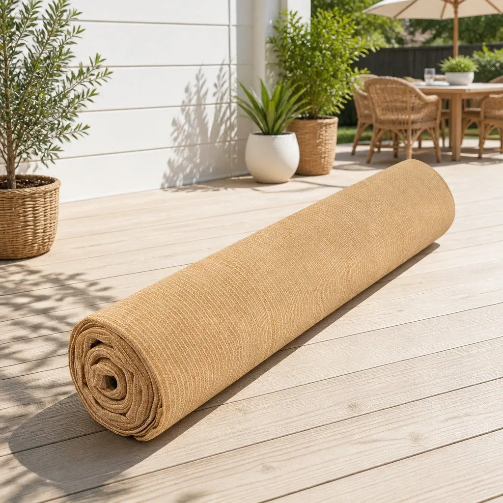 Shade Cloth Roll UV-Stabilised HPDE Mono-Tape 1.83m x 20m Beige