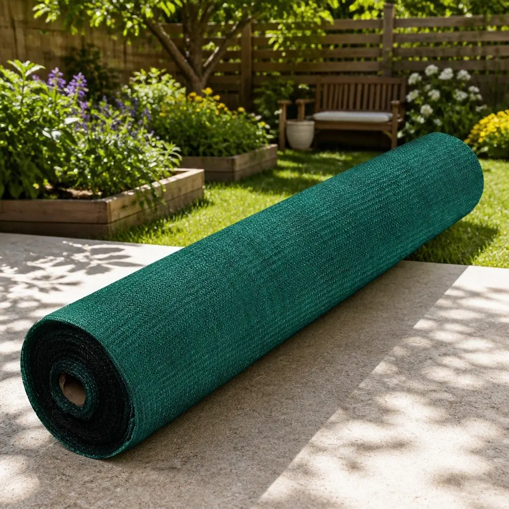 Shade Cloth 30% UV Block Mono-tape Knitted Fabric 1.83m x 20m Green Heavy Duty Garden Greenhouse