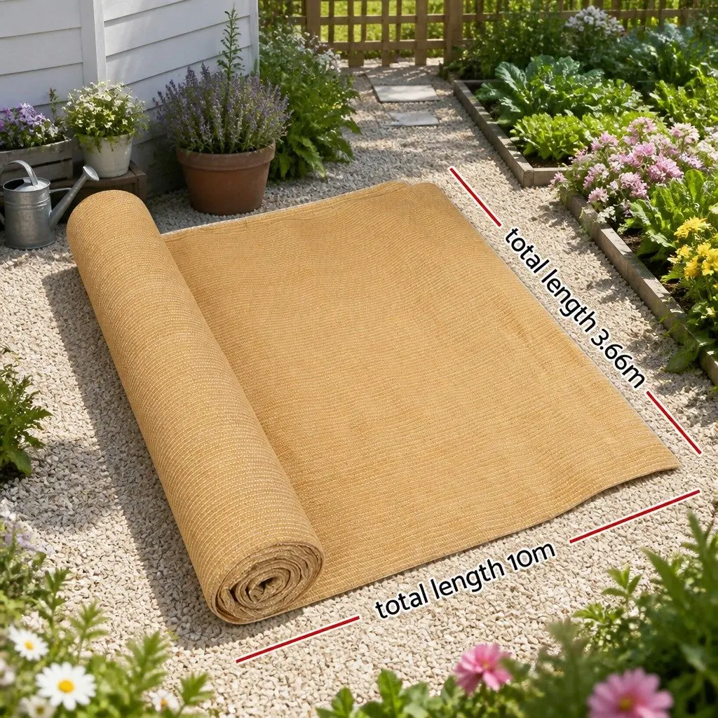 Shade Cloth UV-Stabilised HPDE 3.66m x 10m 50% Shade Block Beige