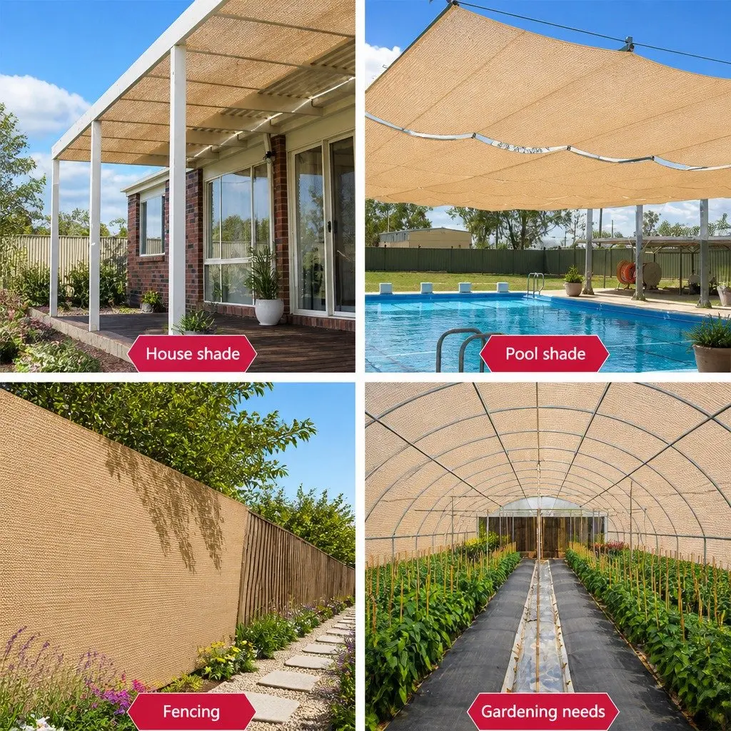 Shade Cloth UV-Stabilised HPDE 3.66m x 10m 50% Shade Block Beige