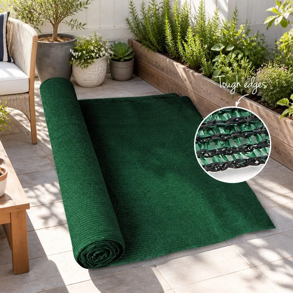 Shade Cloth UV-Stabilised HPDE 3.66x10m Green 50% Sun Block Garden Greenhouse Mesh