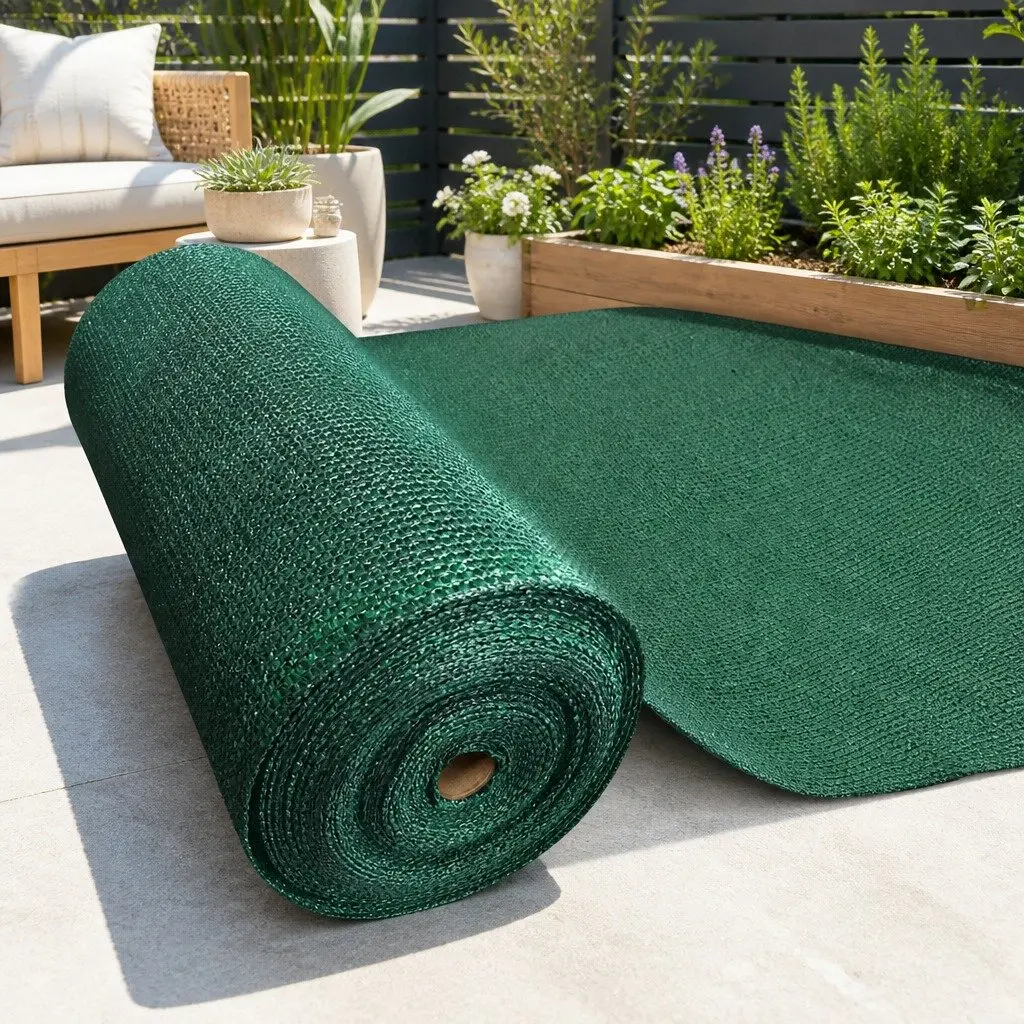 Shade Cloth UV-Stabilised HPDE 3.66x10m Green 50% Sun Block Garden Greenhouse Mesh