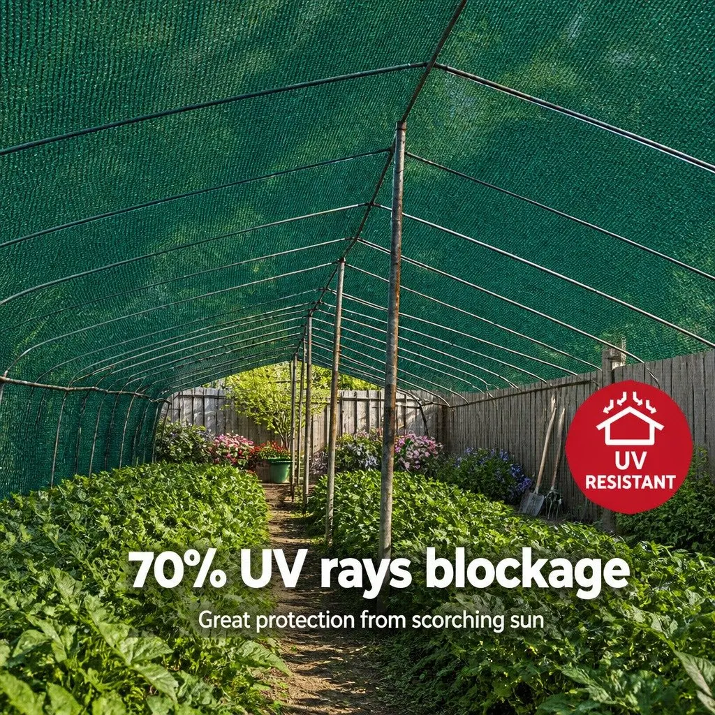 Shade Cloth 3.66m x 20m Roll UV-Stabilised 70% Green Garden Shading