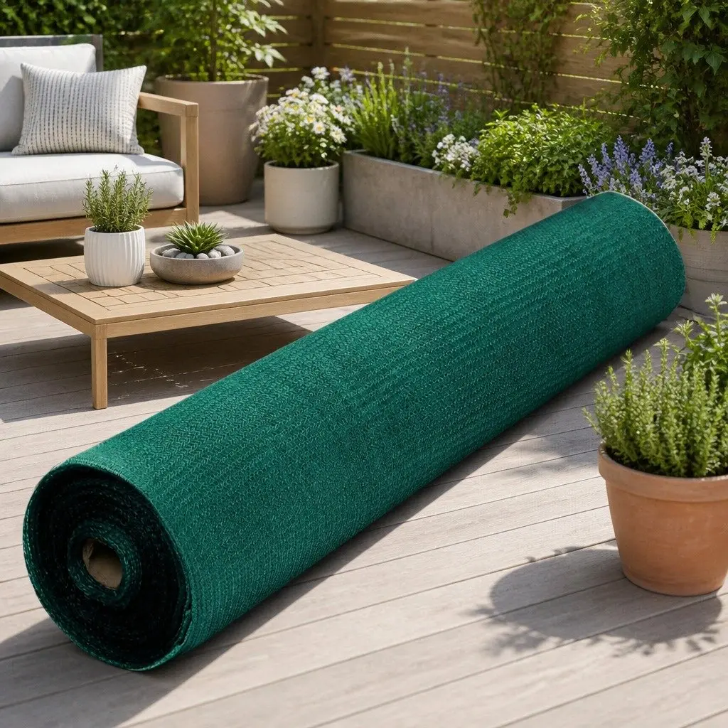 Shade Cloth 30% UV Block Mono-tape Knitted Fabric 3.66m x 20m Green