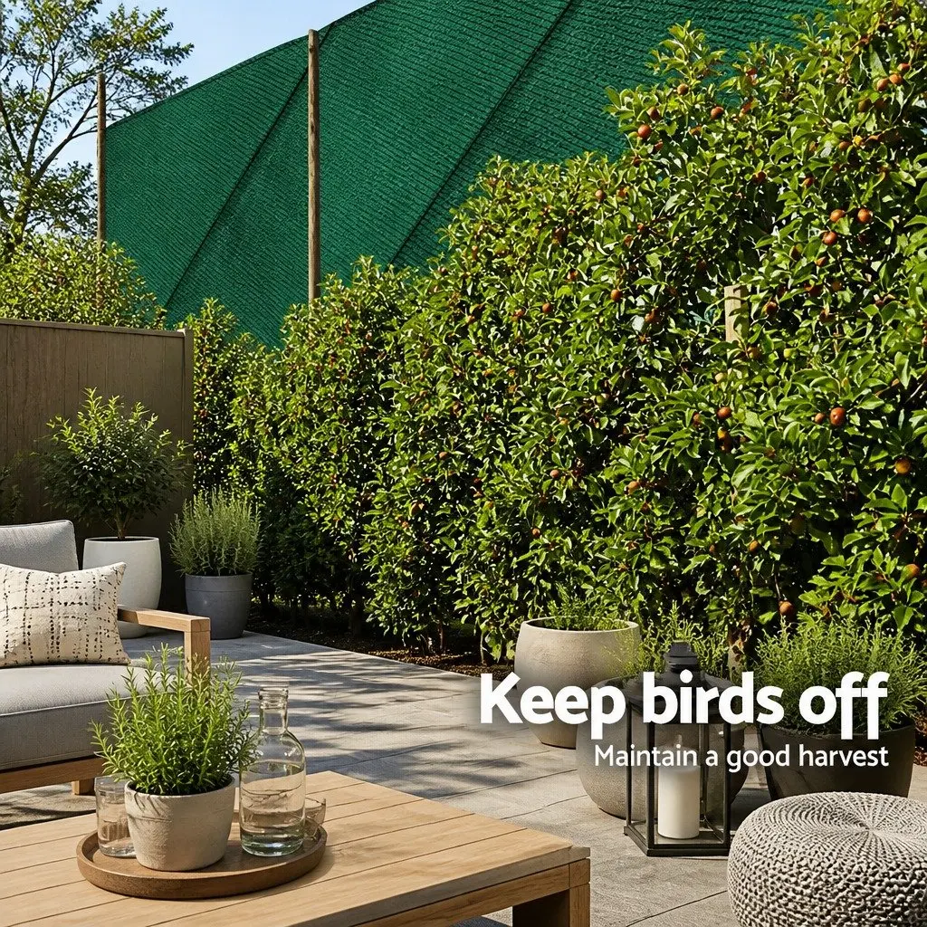 Shade Cloth 30% UV Block Mono-tape Knitted Fabric 3.66m x 20m Green