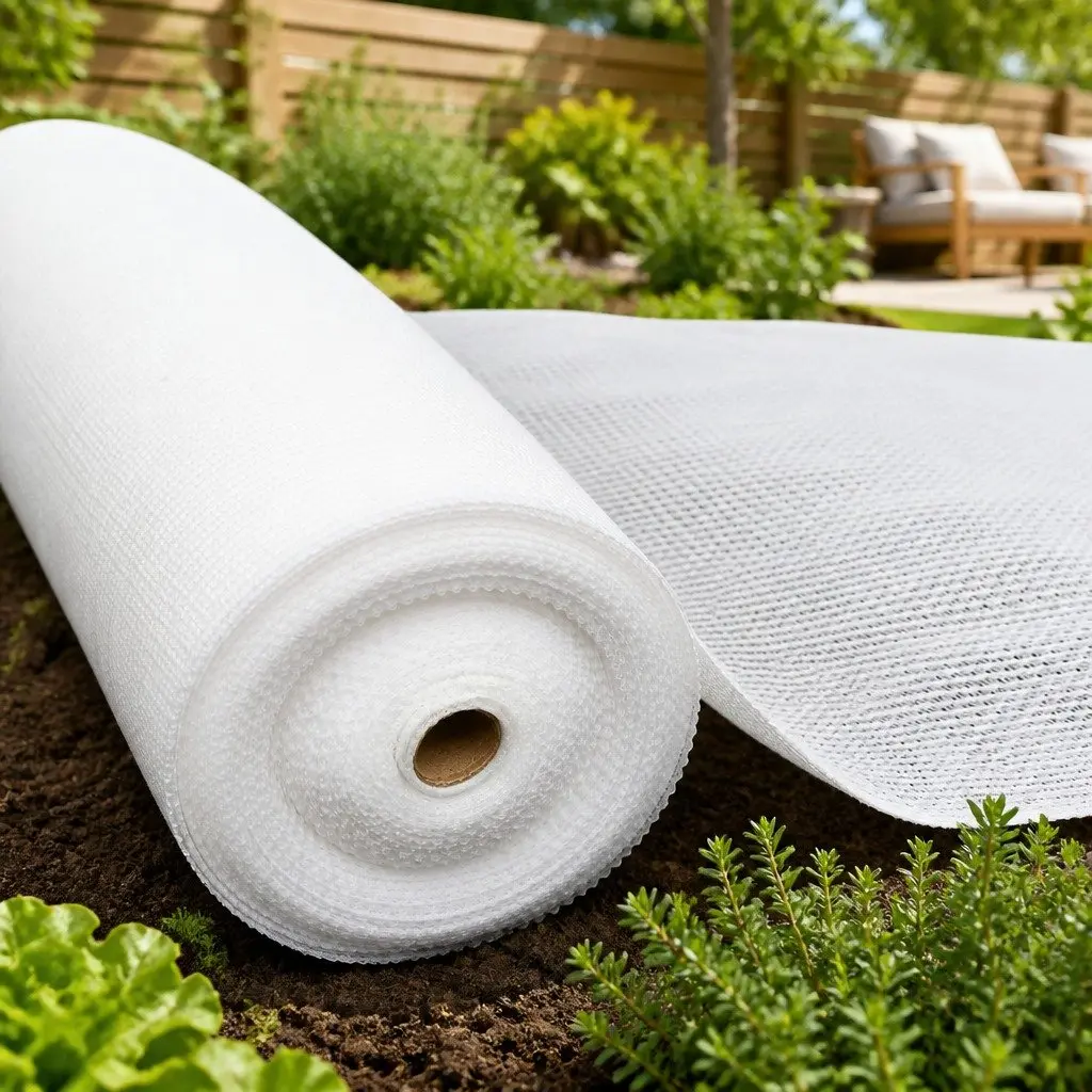Shade Cloth Heavy Duty 3.66m x 30m White UV Stabilized HPDE Knitted Fabric 50% UV Block