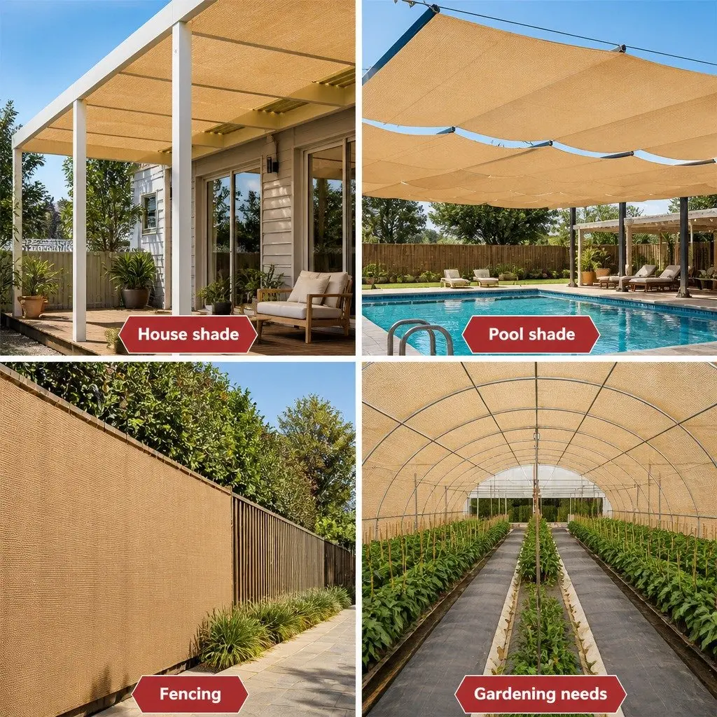 Shade Cloth Roll UV-Stabilised HPDE 3.66m x 30m Heavy Duty 50% Shade Block Beige