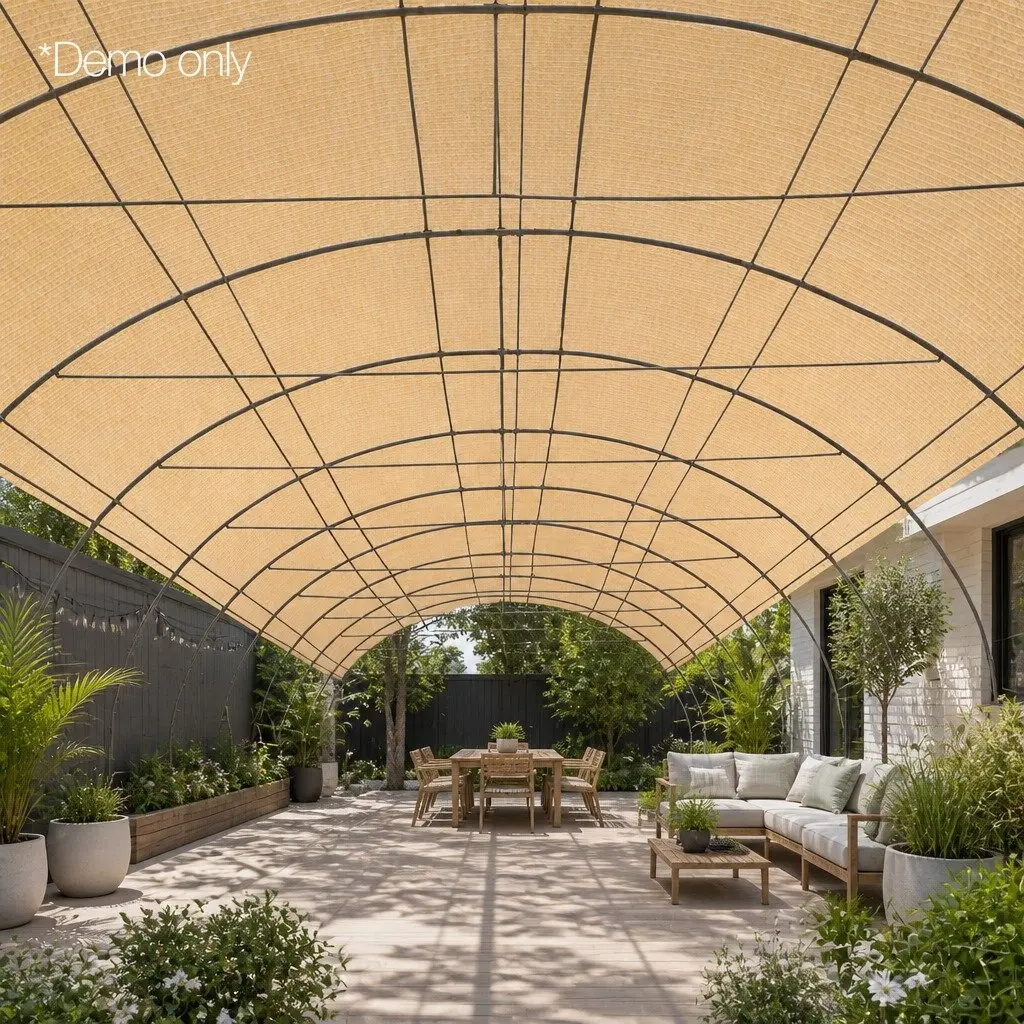 Shade Cloth Roll UV-Stabilised HPDE 3.66m x 30m Heavy Duty 50% Shade Block Beige