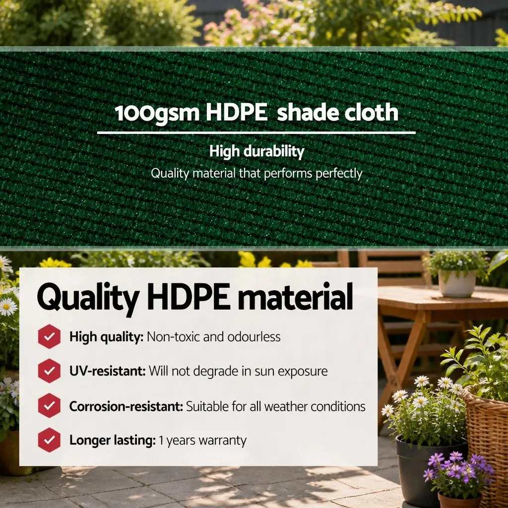 Shade Cloth UV-Stabilised 1.83m x 20m Green Heavy Duty