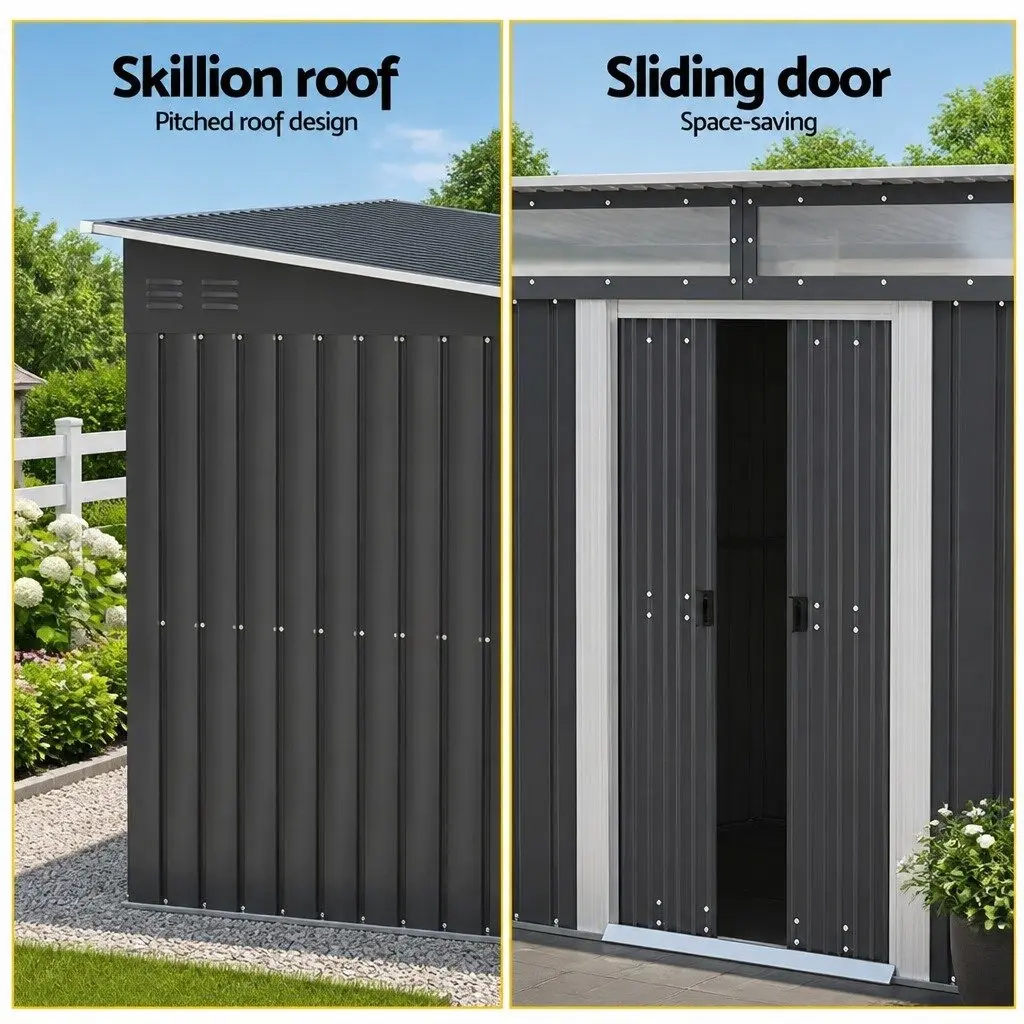 Garden Shed Outdoor Storage 2.60x1.95M Tool Workshop Shelter House Backyard