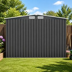 Practical 2.6x3.9M Metal Garden Shed for Your Backyard