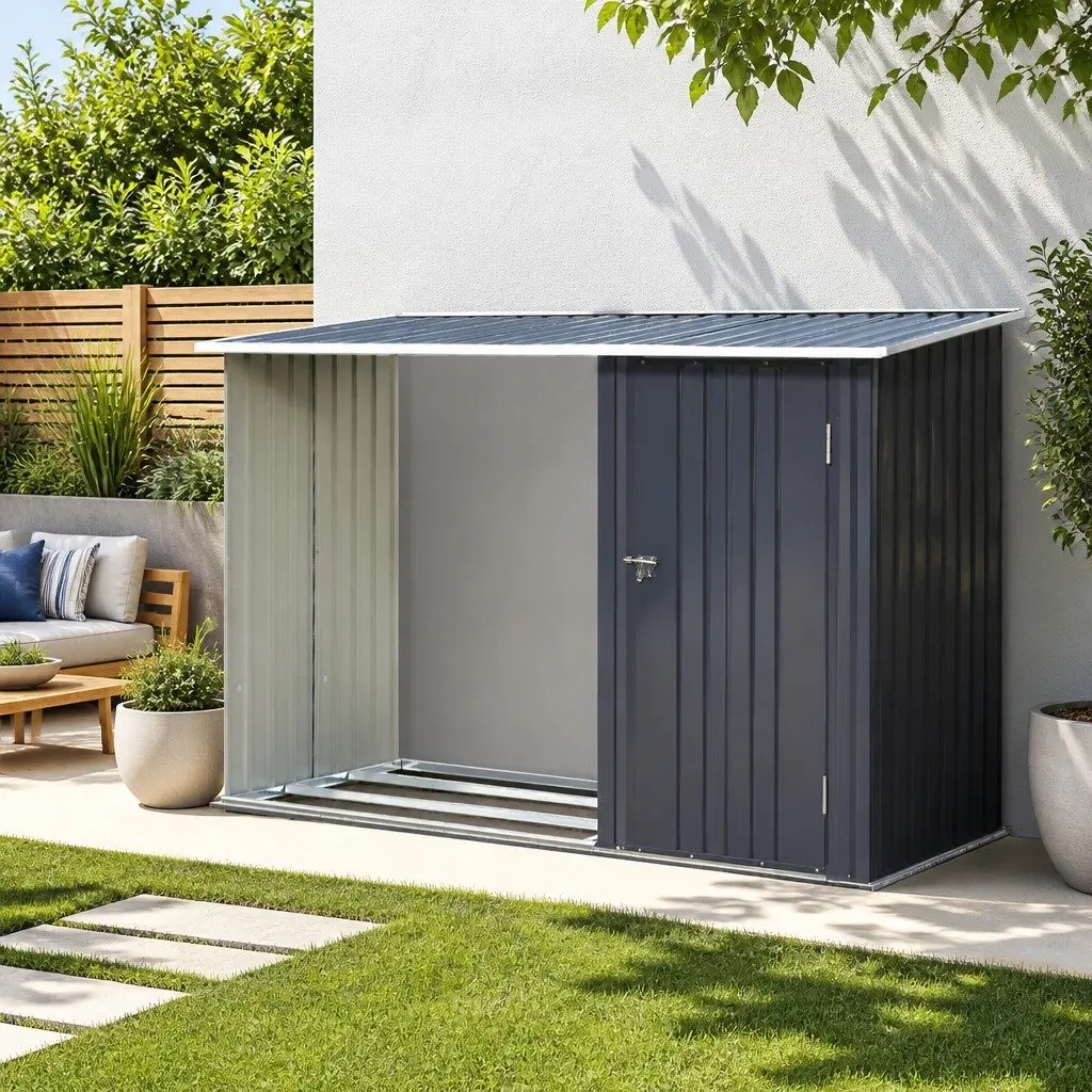 Garden Shed for Home Tool and Wood Storage