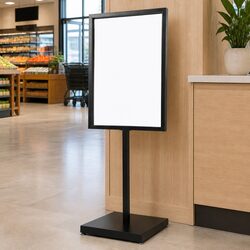 Ideal Double-Sided Sign Holder for Shops and Offices
