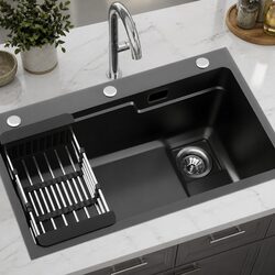 75x45cm Stainless Steel Sink for Everyday Kitchen Use