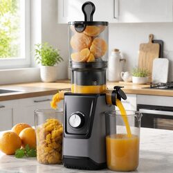 Cold Press Slow Juicer 200W Large Feed Hopper Fruit Vegetable Juice Extractor