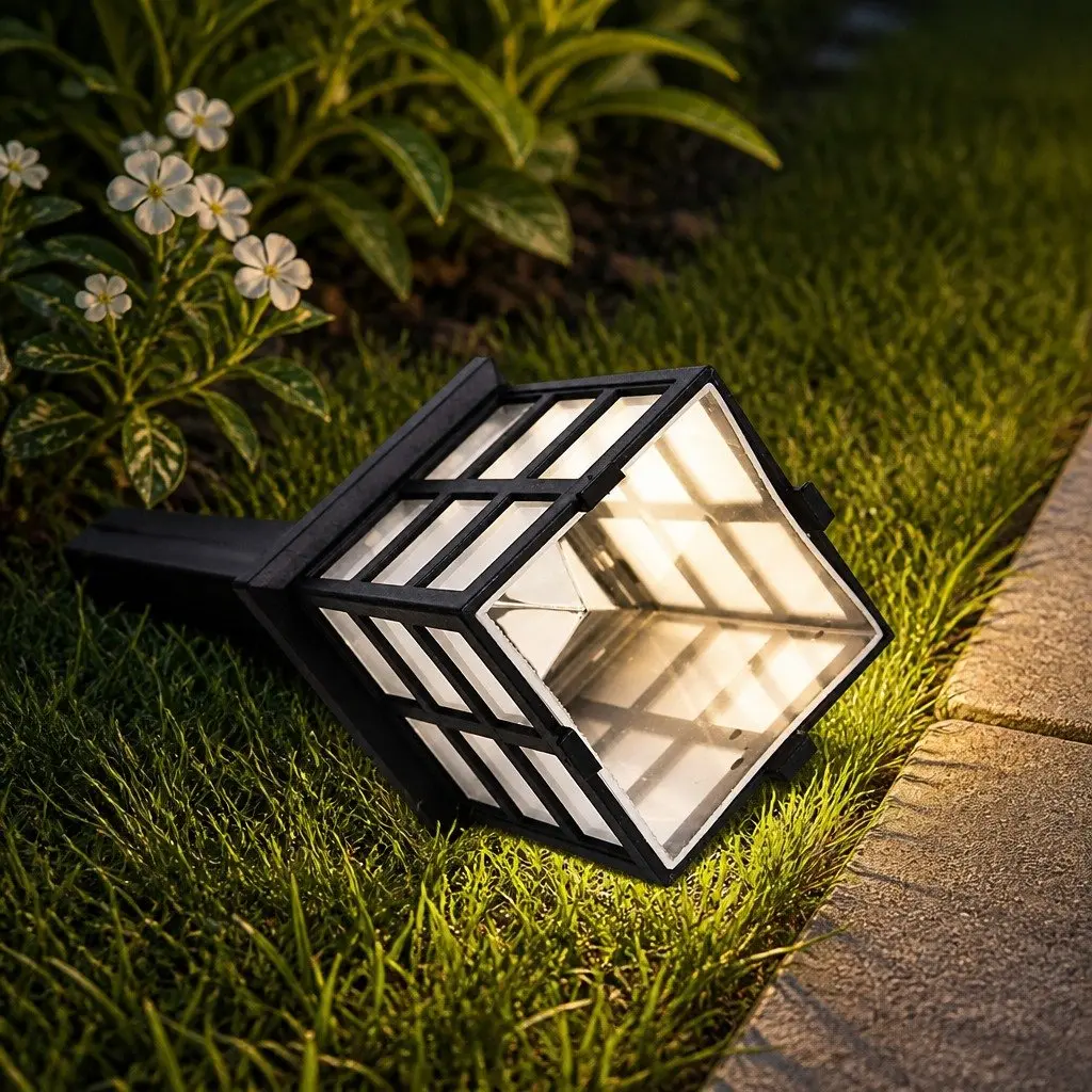 Solar Garden Landscape Lights Cool White LED 12 Piece Waterproof Outdoor Pathway Lighting