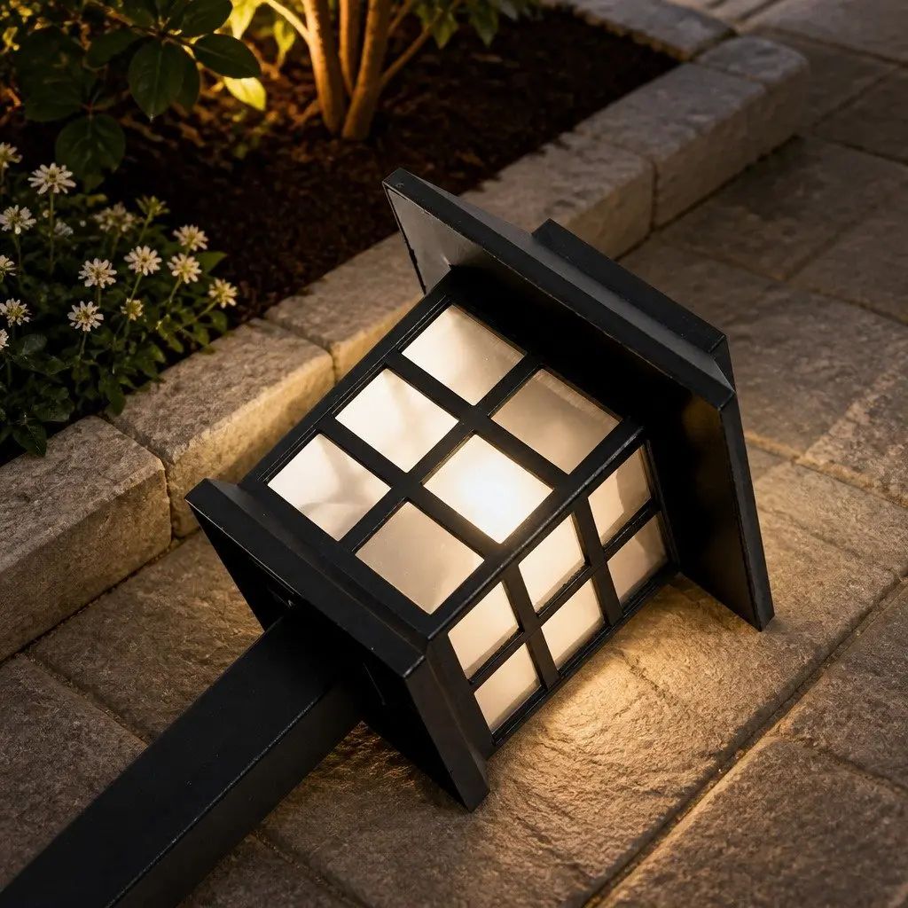 6 Piece Plastic Solar Garden Lights Cool White 38cm Outdoor Pathway Landscape Lighting