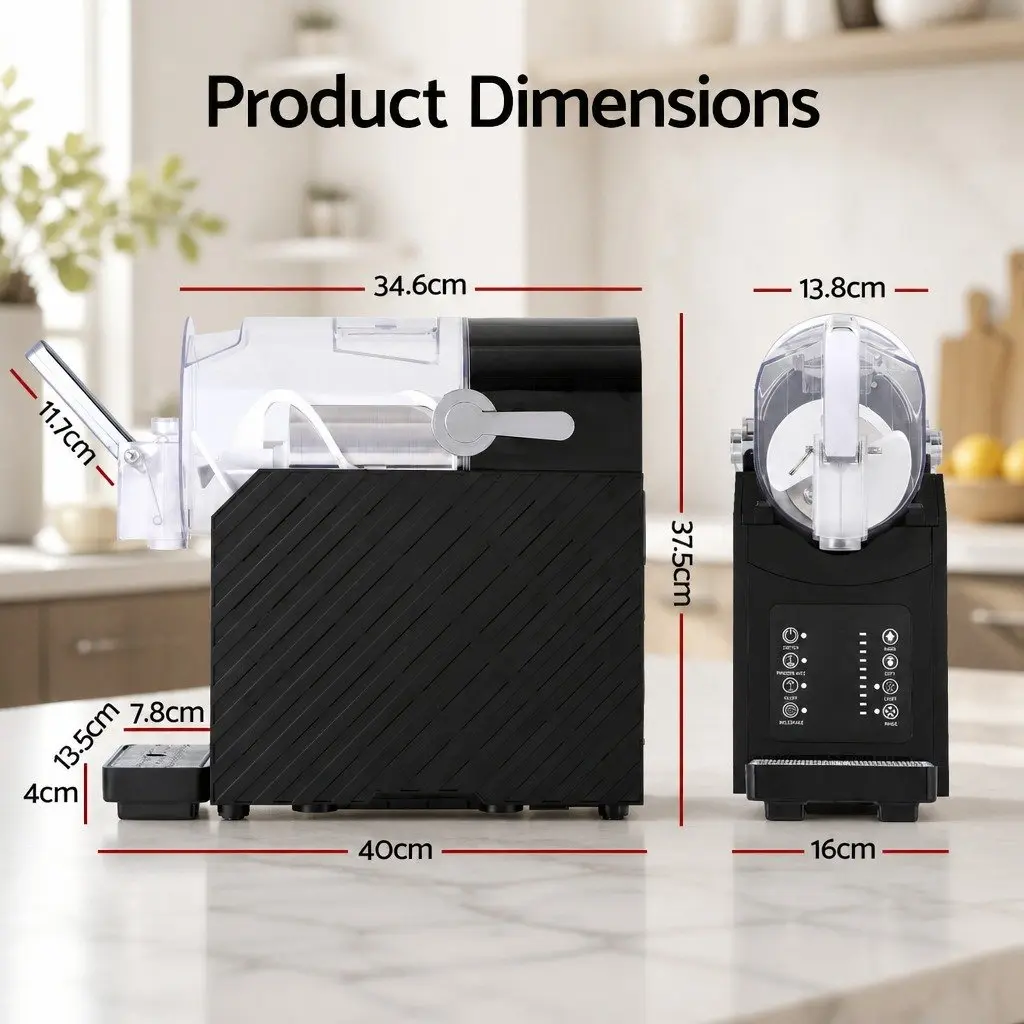 Slushie Machine Black 1.8L Plastic Frozen Smoothies Milkshakes Ice Drink Blender